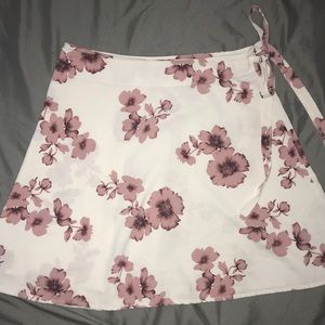 Brandy Melville floral wrap skirt